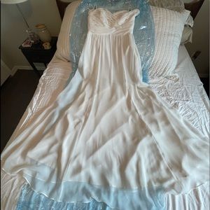 White Ralph Lauren long strapless dress size 6